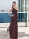 2015 Luxurious One Shoulder Sleeveless Paillette Dama Dress