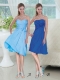 Covertiable Blue Colored Short Dama Dresses for Wedding