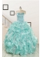 2015 Beautiful Beading Quinceanera Dresses in Apple Green