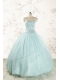 2015 Exclusive Apple Green Quinceanera Dresses with Reinstones
