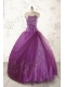 2015 Formal Sweetheart Purple Quinceanera Dresses with Appliques