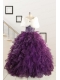 2015 Luxurious Beading and Ruffles Quinceanera Dresses in Purple