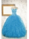 2015 Most Popular Baby Blue Quinceanera Dresses with Beading