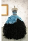 2015 Prefect Ruffles White Quinceanera Dresses with Zebra