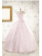 2015 Pretty Appliques Light Pink Quinceanera Dresses