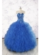 2015 Pretty Royal Blue Quinceanera Dresses with Appliques and Ruffles
