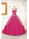 2015 Sweetheart Sweep Train Trendy Quinceanera Dresses with Sequins and Appliques