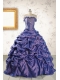 2015 Unique Purple Quinceanera Dresses with Brush Train
