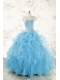 Aqua Blue Ball Gown Sweetheart Beading Sweet 16 Dresses