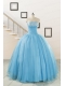 Aqua Blue Super Hot Puffy Sweet 16 Dresses for 2015