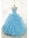 Baby Blue 2015 Prefect Quinceanera Dresses with Beading and Ruffles