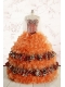 Beautiful Orange Quinceanera Dresses with Ruffles