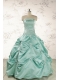 Cheap Turquoise Quinceanera Dresses with Appliques