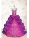 Classic Ball Gown Embroidery Court Train Quinceanera Dresses in Purple