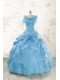 Elegant Appliques Aqua Blue Quinceanera Dresses
