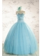 Elegant Beading 2015 Quinceanera Dress in Baby Blue