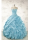 Fashionable Beading Aqua Blue Quinceanera Dresses for 2015