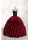 Luxurious Sweetheart Beading Quinceanera Dresses in Red and Black