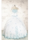 Modest Appliques Quinceanera Dresses in White for 2015
