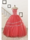 New Style Watermelon Quinceanera Dresses with Beading for 2015