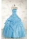 Pretty Aqua Blue Quinceanera Dresses with Appliques for 2015