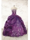 Purple Strapless 2015 Quinceanera Dresses with Embroidery