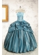 2015 Cheap Strapless Quinceanera Dresses in Teal