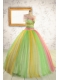 2015 Elegant Sweet 16 Dresses in Multi-color with Beading