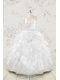 Classical White Quinceanera Dresses with Beading and Ruffles