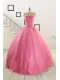 Simple Sweetheart Sequins Quinceanera Dress in Rose Pink For 2015