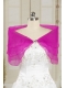 2015 Hot Pink Beading Shawls for Wedding Party