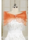 Beautiful Organza Beading Orange Shawls for Wedding