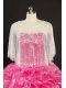 Cheap Beading Organza White Wraps for Summer