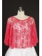 Coral Red Lace Hot Sale Wraps with Beading for 2015