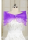 Eggplant Puple Beading Organza Shawls for Wedding