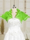 Green Wedding Party Beading Shawls with Open Front