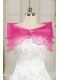 Hot Pink Pretty Organza Beading Shawls for Wedding