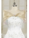 Organza Beading Champagne Fall Shawls for Wedding