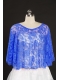 Royal Blue Beading Lace Hot Sale Wraps for 2015