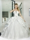 2015 New Arrival and Detachable White Quinceanera Dress with Appliques and Pick Ups