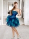 Affordable Beading and Ruffles Multi-color Dama Dress For 2015
