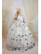 Amazing Ball Gown Dress For Noble Barbie With Sequin and Hand Made Flowers