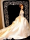Fashion Appliques Barbie Wedding Dress With Chapel Train For Barbie Doll