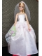 Lovely Handmade White Barbie Doll Wedding Dress