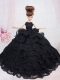 Luxurious Black Lace With Ruffled Layeres Party Dress For Barbie Doll  Luxurious Black Lace With Ruffled Layeres Party Dress For Barbie Doll