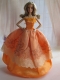 Lovely Handmade Orange Beading Ball Gown Barbie Doll Dress