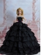 Amazing Black Dress With Sequins Made To Fit The Barbie Doll