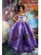 Appliques New Fashion Princess Pink Dress Gown For Barbie Doll