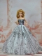 Grey Organza and Appliques Made To Fit the Barbie Doll
