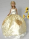 Light Yellow Straps Appliques Handmade Dresses Fashion Party Clothes Gown Skirt For Barbie Doll